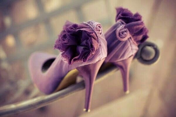 Zapatillas para novia en color morado 👡👠 8