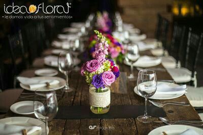  Centros de mesa con colores morados 🏵🏵 - 4