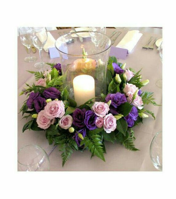  Centros de mesa con colores morados 🏵🏵 - 9