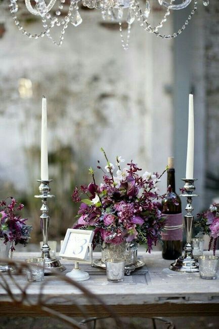  Centros de mesa con colores morados 🏵🏵 - 16