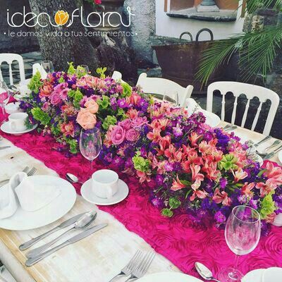  Centros de mesa con colores morados 🏵🏵 - 18