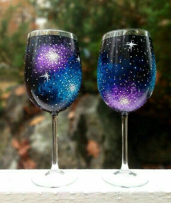  Copas para los novios 🍷🍷 con detalles en morado 👰😍 - 12
