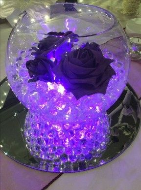 Bolas de gel para complementar tus centros de mesa tonos morados 4