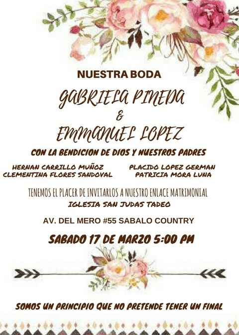  Nuestro diseño para invitacion 😉😀 - 1