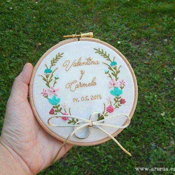  Porta anillos bordados!! - 2