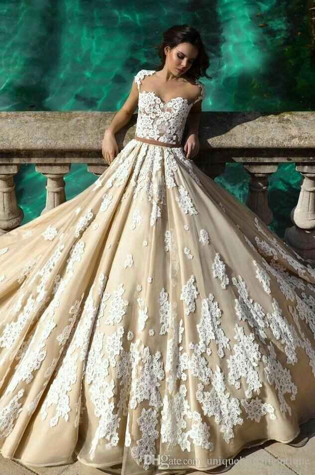  Vestidos de novia color champagne 🍾🍾 - 15