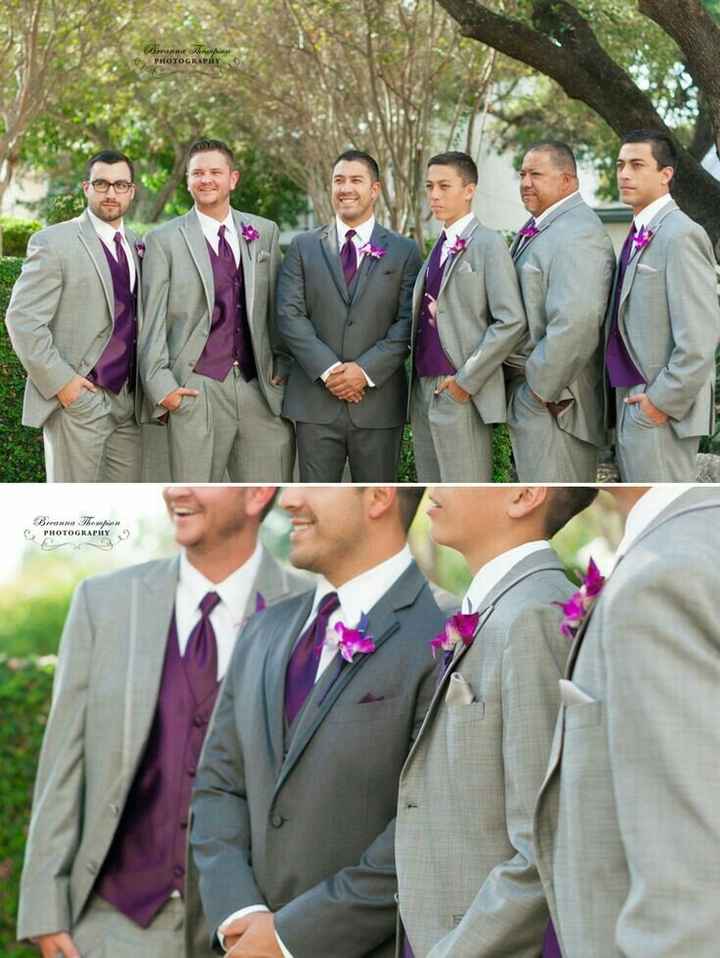  Corbatas para los novios en color morado 🕴 - 3