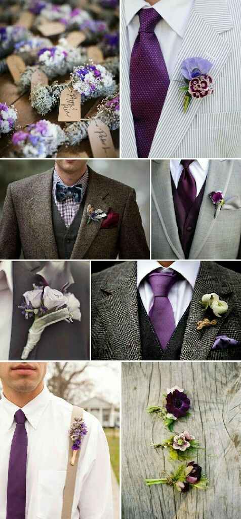  Corbatas para los novios en color morado 🕴 - 4