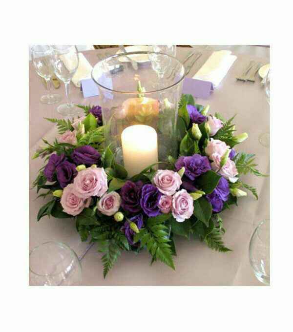  Centros de mesa con colores morados 🏵🏵 - 9