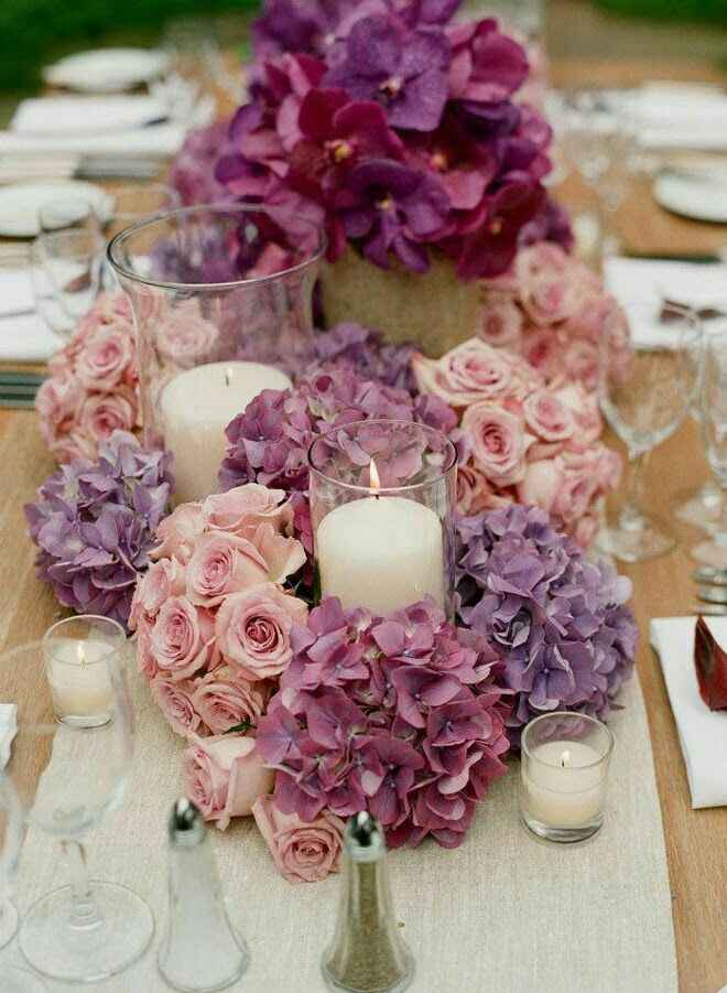  Centros de mesa con colores morados 🏵🏵 - 11