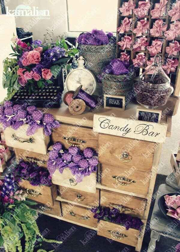  Candy bar con toques en color morado 😍😍 - 5