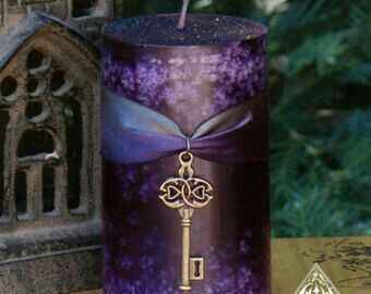  Velas y porta velas 🕯🕯💜  en color morado!!! - 5