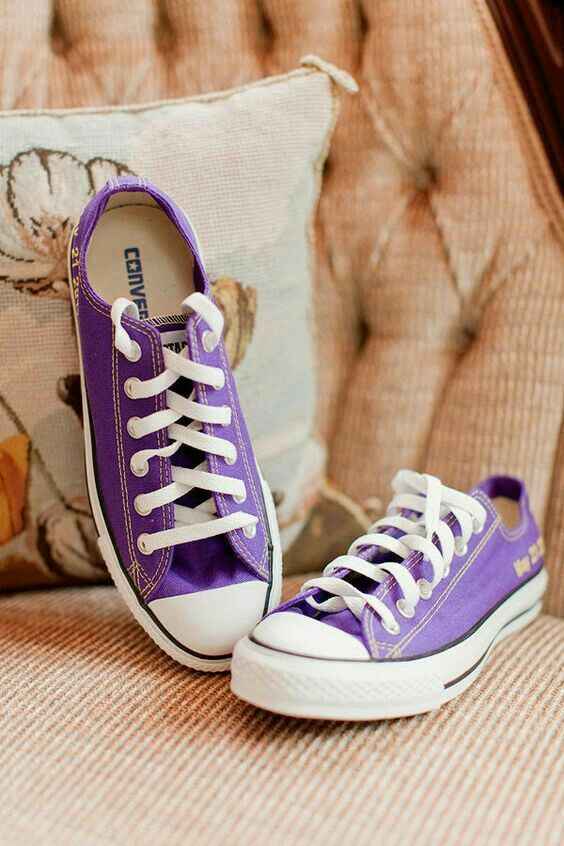  Tennis para la novia en color de tendencia morado💜💜💜💜 - 8