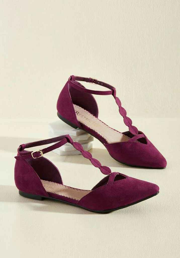  Comodidad con glamour 😉 flats en color morado 💜💜 - 2
