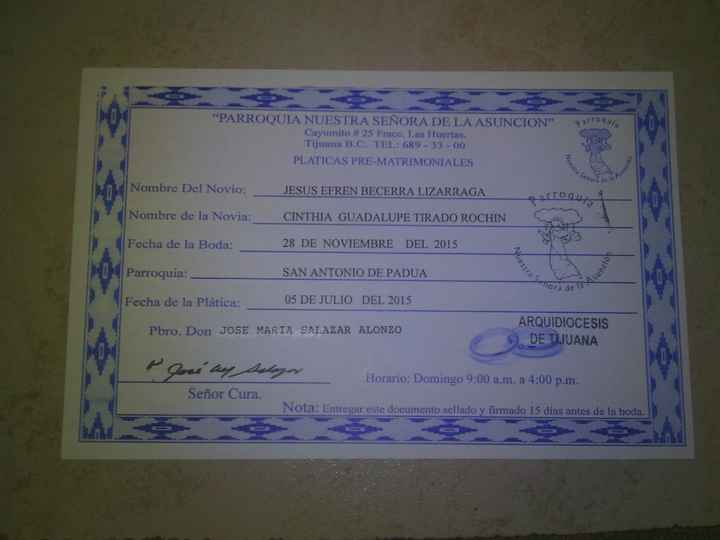 Por fin mis platicas prematrimoniales !!! - 1