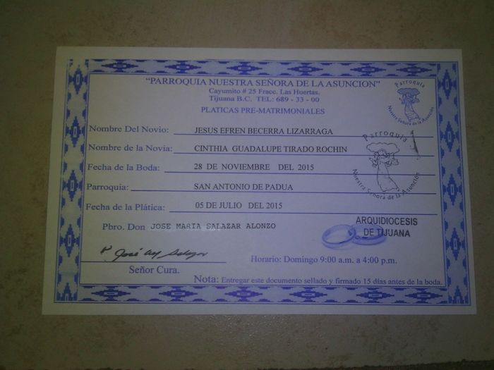 Por fin mis platicas prematrimoniales !!! - 1