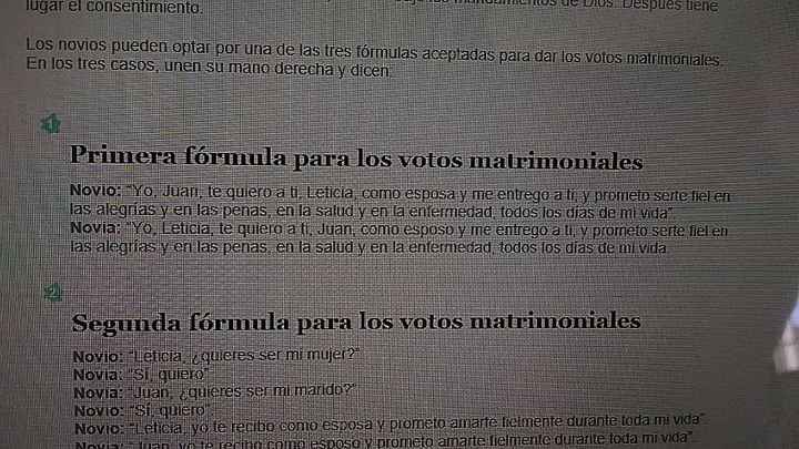 Los votos, memorizarlos - 1