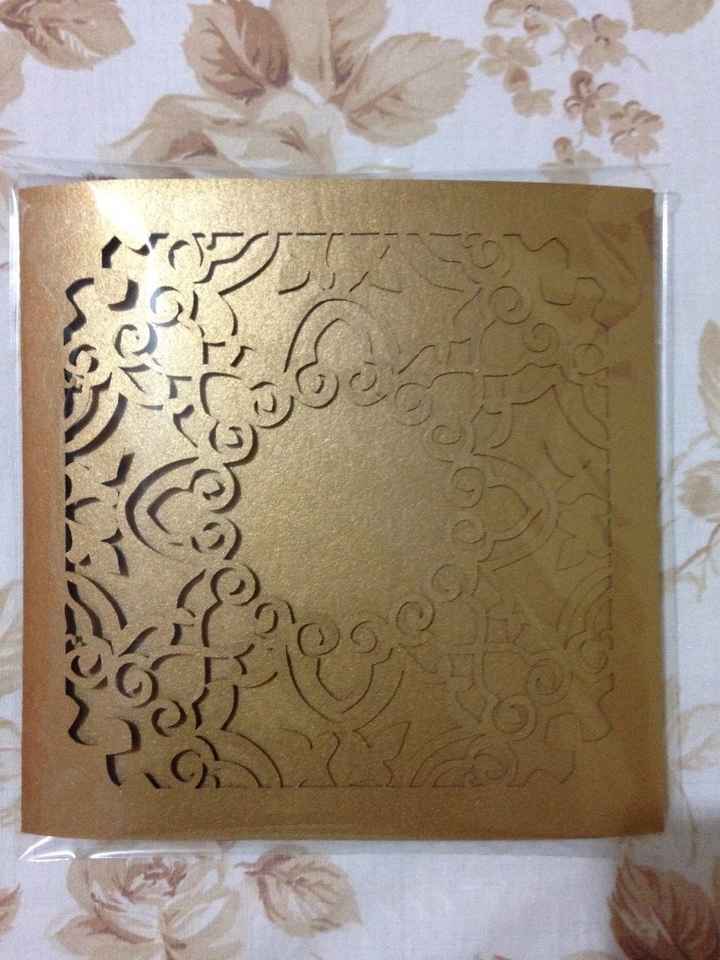 invitación con sobre de celofán