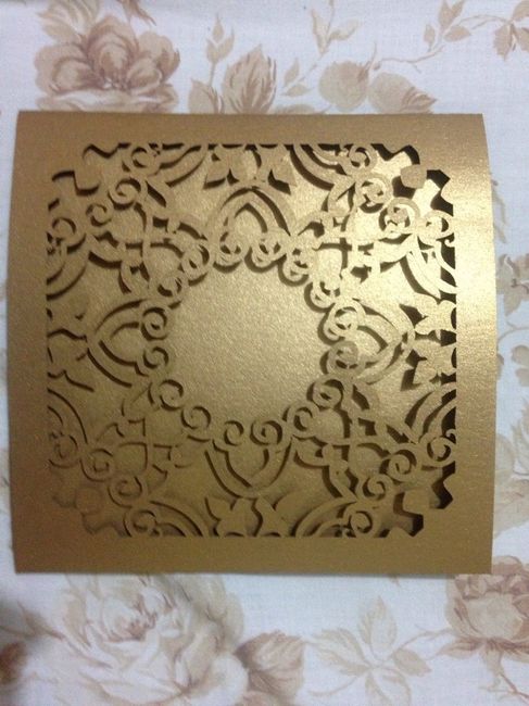 Invitaciones en tono dorado - 1