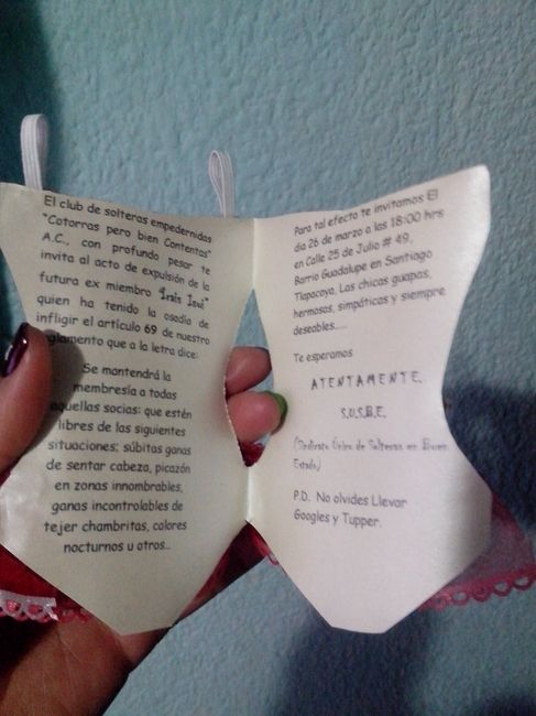 Invitaciones de la despedida - 2
