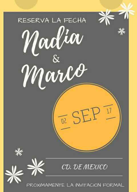 Ya tenemos nuestra save the date - 1