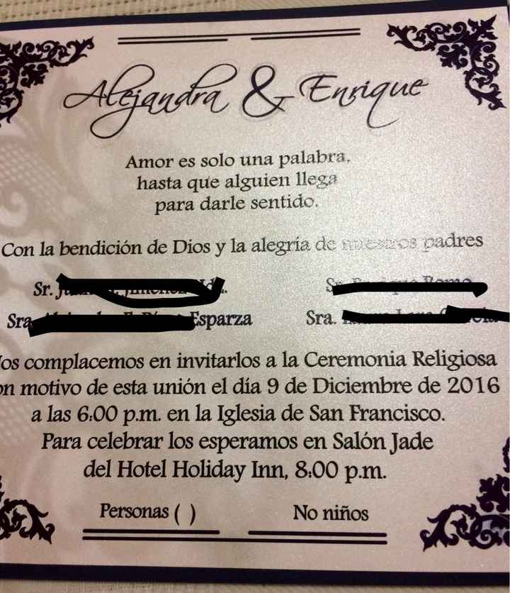Por fin tenemos nuestras invitaciones - 1