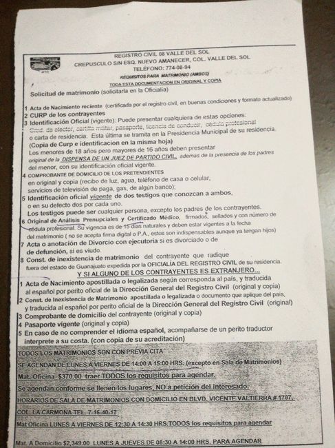 papeleria del registro civil - 1