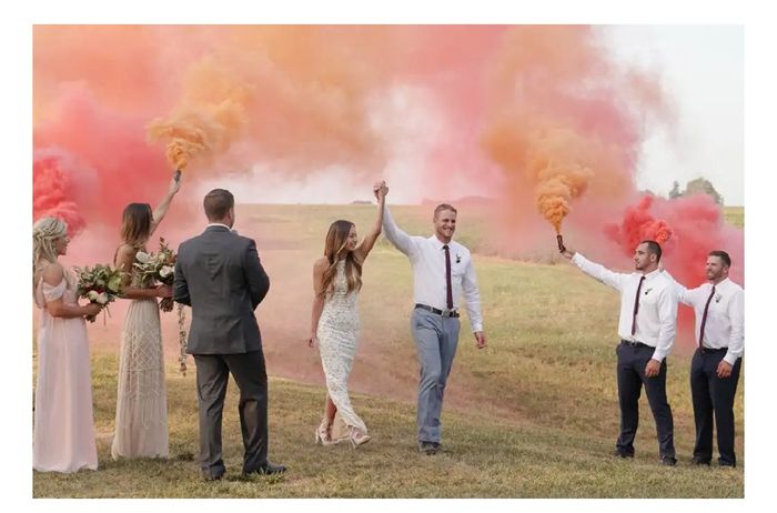 Humo de colores para tu boda 2
