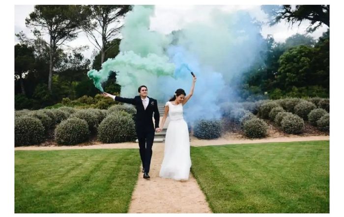 Humo de colores para tu boda 4
