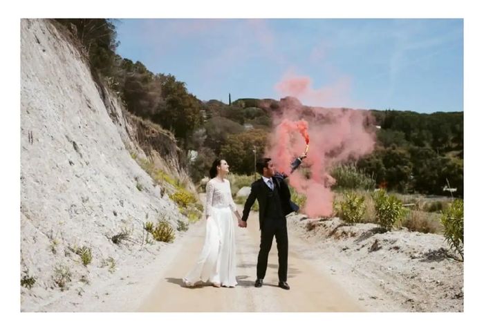 Humo de colores para tu boda 5