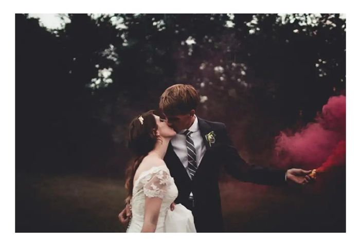 Humo de colores para tu boda 7