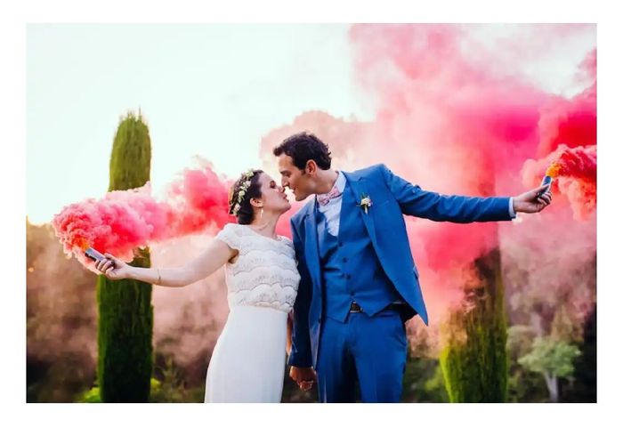 Humo de colores para tu boda 9