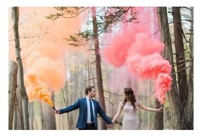 Humo de colores para tu boda 12
