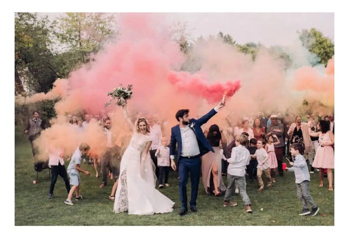 Humo de colores para tu boda 14
