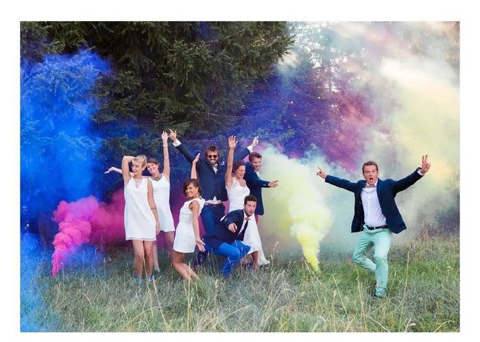 Humo de colores para tu boda 15