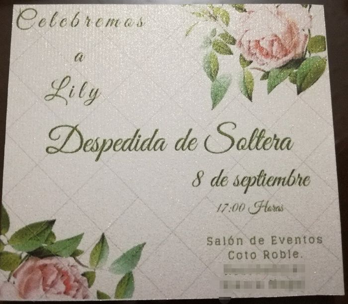 Invitaciones para despedida de soltera - 1