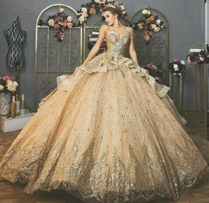 Vestidos de novia en dorado - 7