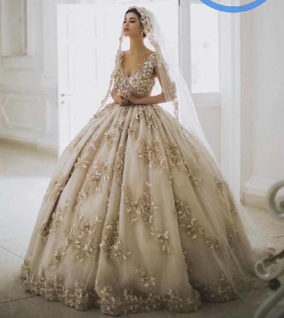 Vestidos de novia en dorado - 9