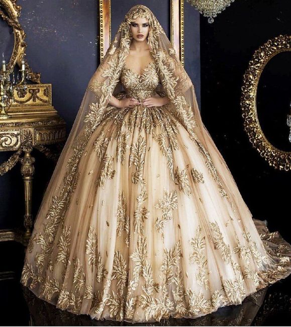 Vestidos de novia en dorado - 10