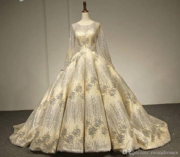 Vestidos de novia en dorado - 12