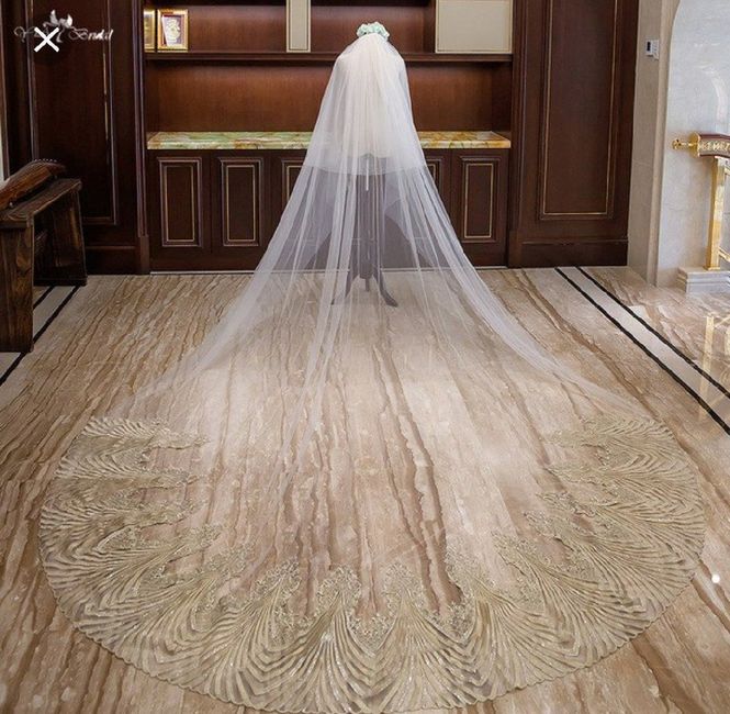 Velo con toque dorado - 2