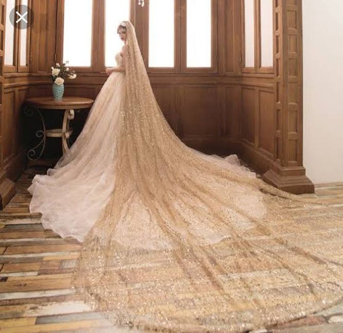 Velo con toque dorado - 8