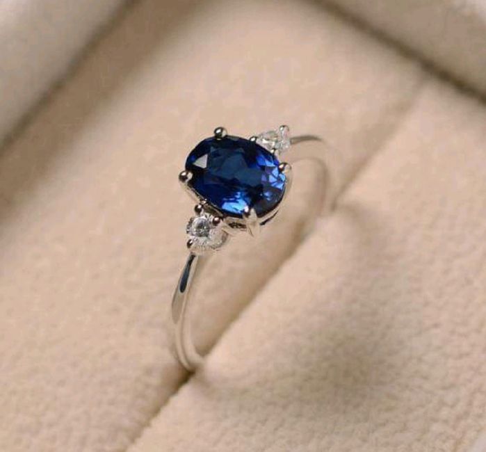 Anillo de compromiso de Zafiro - 8