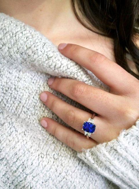 Anillo de compromiso de Zafiro - 13