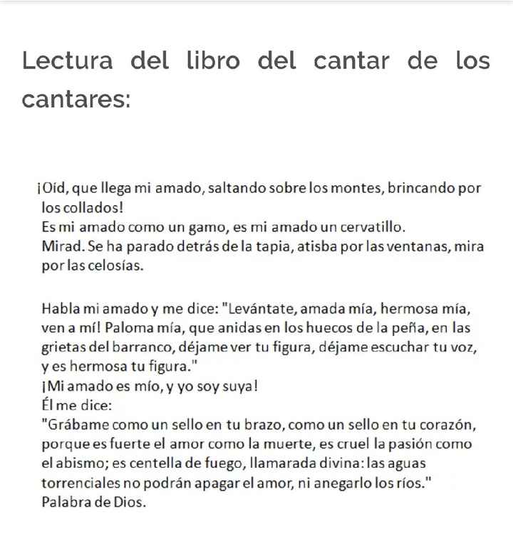 Lecturas para la misa, propuestas - 2