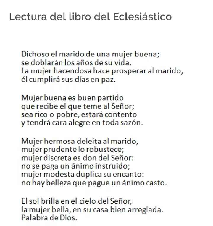 Lecturas para la misa, propuestas - 3
