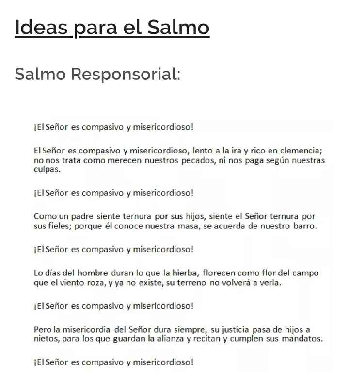 Lecturas para la misa, propuestas - 4