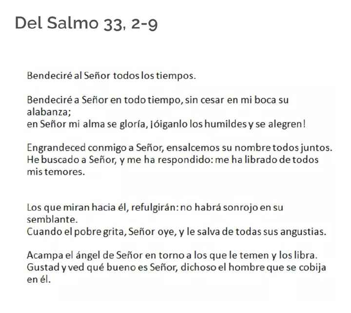 Lecturas para la misa, propuestas - 6