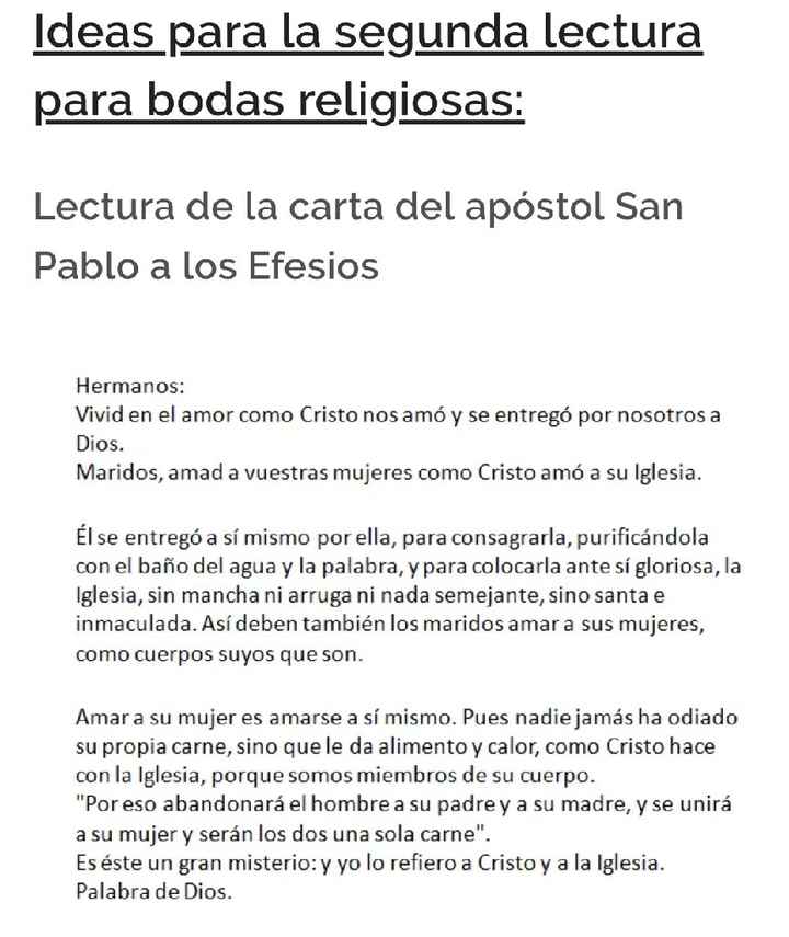 Lecturas para la misa, propuestas - 7