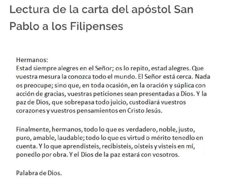 Lecturas para la misa, propuestas - 8